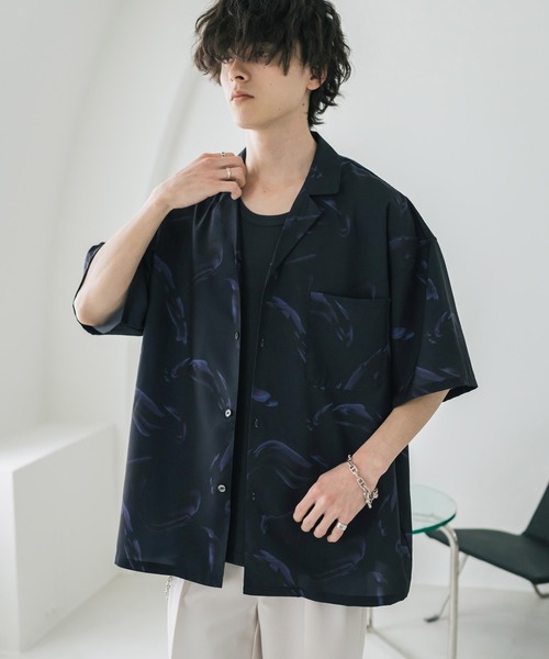 Rocky Monroe(ロッキーモンロー)の「接触冷感 花柄 ペイズリー タイダイ グラデーション オーバーサイズ総柄半袖オープンカラーシャツ(シャツ/ブラウス・メンズ・A/B/C/D/E/F/G/H/I/J/K・M/L/XL)」の14枚目の写真