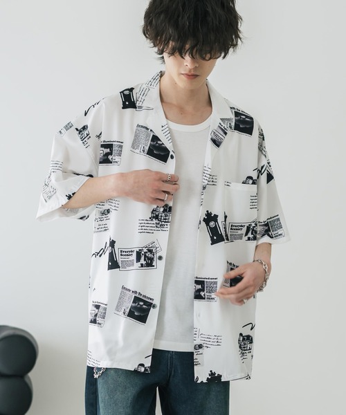 Rocky Monroe(ロッキーモンロー)の「接触冷感 花柄 ペイズリー タイダイ グラデーション オーバーサイズ総柄半袖オープンカラーシャツ(シャツ/ブラウス・メンズ・A/B/C/D/E/F/G/H/I/J/K・M/L/XL)」の21枚目の写真
