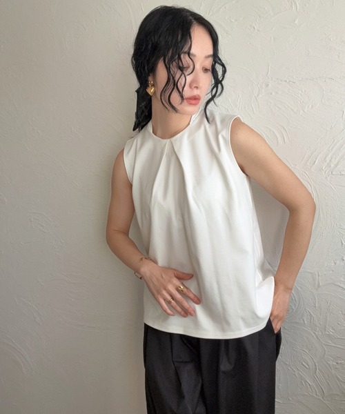 deux amour（ドゥーザムール）の「3way異素材トップス（Tシャツ/カットソー・レディース・ブラック/ホワイト・M～Ｌ）」の15枚目の写真