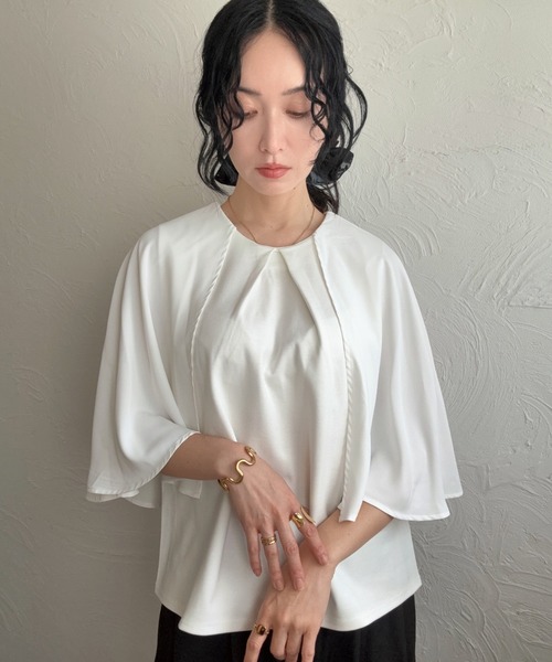 deux amour（ドゥーザムール）の「3way異素材トップス（Tシャツ/カットソー・レディース・ブラック/ホワイト・M～Ｌ）」の13枚目の写真