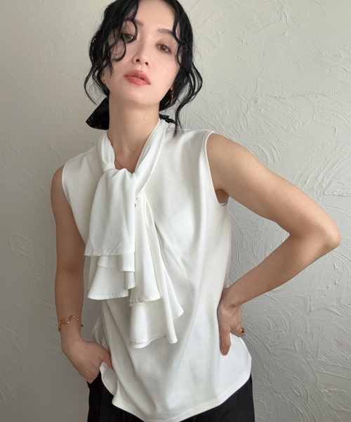 deux amour（ドゥーザムール）の「3way異素材トップス（Tシャツ/カットソー・レディース・ブラック/ホワイト・M～Ｌ）」の18枚目の写真