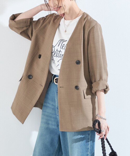 SHIPS for women｜シップス フォー ウィメンのノーカラージャケット