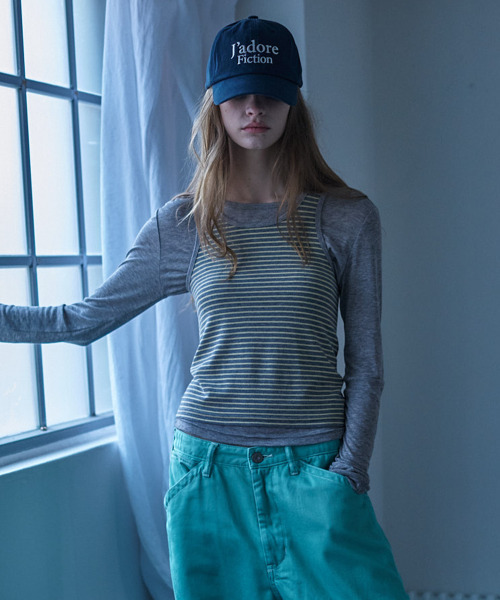 LARTIGENT(ラーティゼン)の「L23 STRIPE LAYERED SET(GRAY)(Tシャツ/カットソー・レディース・その他・FREE)」の3枚目の写真