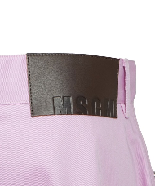 MSGM（エムエスジーエム）の「コットンギャバジン Aライン ミディスカート（スカート・レディース・グリーン/ピンク・42/40）」の3枚目の写真