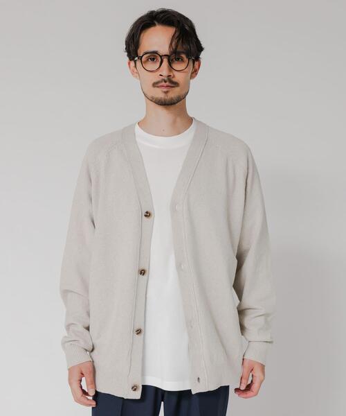 URBAN RESEARCH（アーバンリサーチ）の「SILK NOIL CARDIGAN（カーディガン/ボレロ・メンズ・ブラック/ホワイト系その他・MEDIUM/LARGE）」の3枚目の写真