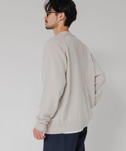 URBAN RESEARCH（アーバンリサーチ）の「SILK NOIL CARDIGAN（カーディガン/ボレロ・メンズ・ブラック/ホワイト系その他・MEDIUM/LARGE）」の5枚目の写真
