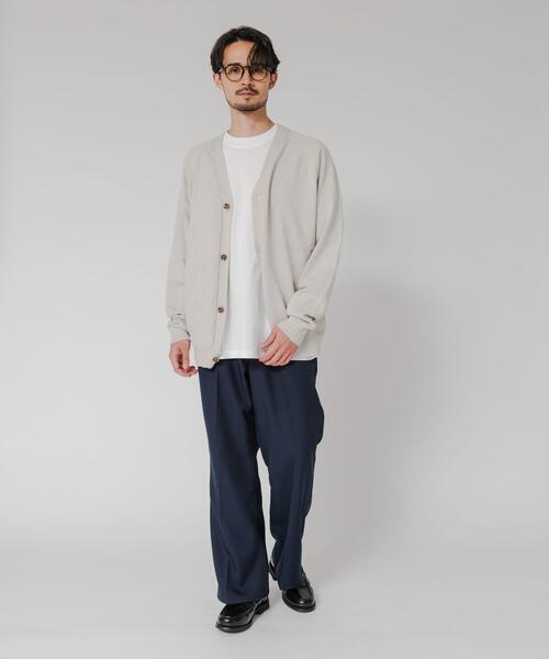 URBAN RESEARCH（アーバンリサーチ）の「SILK NOIL CARDIGAN（カーディガン/ボレロ・メンズ・ブラック/ホワイト系その他・MEDIUM/LARGE）」の6枚目の写真