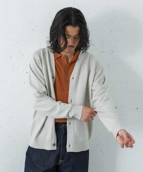 URBAN RESEARCH（アーバンリサーチ）の「SILK NOIL CARDIGAN（カーディガン/ボレロ・メンズ・ブラック/ホワイト系その他・MEDIUM/LARGE）」の11枚目の写真