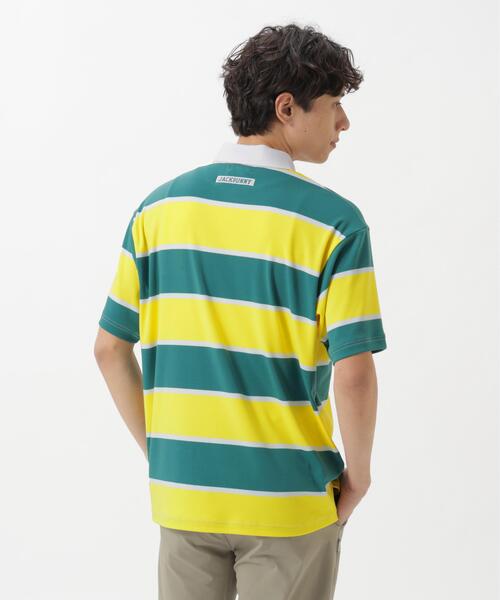 Jack Bunny!!(ジャックバニー)の「PE先染めボーダー半袖ポロシャツ(ポロシャツ・メンズ・イエロー/ネイビー・LARGE/MEDIUM/X-LARGE)」の5枚目の写真