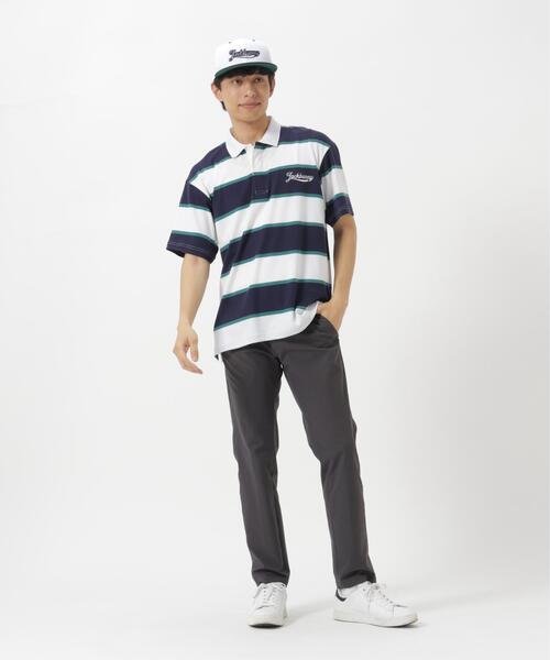 Jack Bunny!!(ジャックバニー)の「PE先染めボーダー半袖ポロシャツ(ポロシャツ・メンズ・イエロー/ネイビー・LARGE/MEDIUM/X-LARGE)」の8枚目の写真