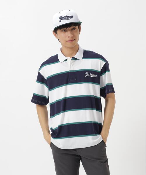 Jack Bunny!!(ジャックバニー)の「PE先染めボーダー半袖ポロシャツ(ポロシャツ・メンズ・イエロー/ネイビー・LARGE/MEDIUM/X-LARGE)」の9枚目の写真
