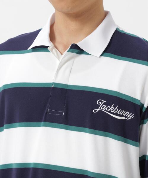 Jack Bunny!!(ジャックバニー)の「PE先染めボーダー半袖ポロシャツ(ポロシャツ・メンズ・イエロー/ネイビー・LARGE/MEDIUM/X-LARGE)」の12枚目の写真
