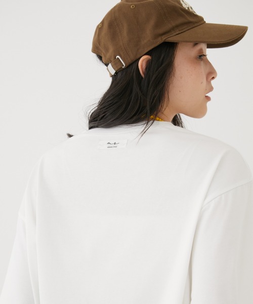 MIRROR STOKE（ミラーストーク）の「【ZOZO限定／追加】mirror TSHIRT/ミラーティーシャツ（Tシャツ/カットソー・レディース・チャコールグレー/オフホワイト・MEDIUM）」の13枚目の写真