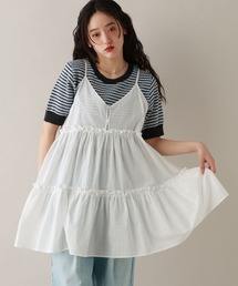 RAGEBLUE（レイジブルー）の「コットンティアードキャミワンピース（チュニック）」