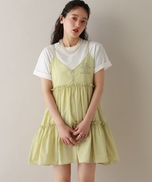 RAGEBLUE（レイジブルー）の「コットンティアードキャミワンピース（チュニック）」