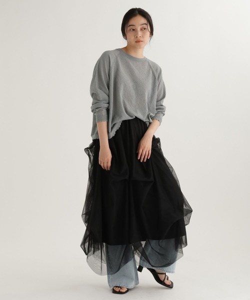 studio CLIP（スタディオクリップ）の「【daily CLIP】ダブルフロントスカラップラグランカーディガン（カーディガン/ボレロ・レディース・ホワイト/ライトグリーン・FREE）」の11枚目の写真