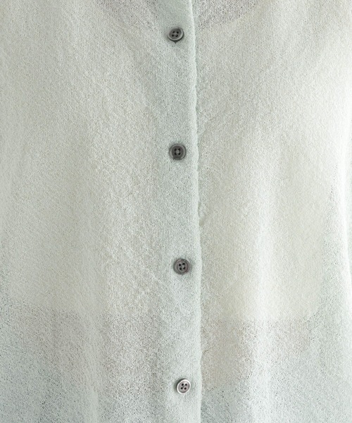 studio CLIP（スタディオクリップ）の「【daily CLIP】ダブルフロントスカラップラグランカーディガン（カーディガン/ボレロ・レディース・ホワイト/ライトグリーン・FREE）」の3枚目の写真