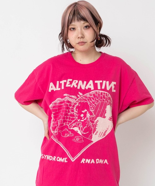 RNA(アールエヌエー)の「M2684 シーププリントTEE(Tシャツ/カットソー・レディース・イエロー/ピンク/ホワイト/ブラック・MEDIUM)」の4枚目の写真