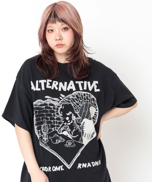 RNA(アールエヌエー)の「M2684 シーププリントTEE(Tシャツ/カットソー・レディース・イエロー/ピンク/ホワイト/ブラック・MEDIUM)」の1枚目の写真