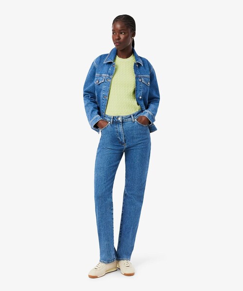 LACOSTE(ラコステ)の「ケーブルニットハーフスリーブTシャツ(ニット/セーター・レディース・ライトグリーン・38/36)」の8枚目の写真
