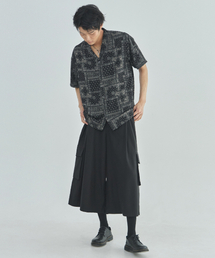 LAD EDITION（ラッドエディション）の「レーヨンキュロットカーゴパンツ_ブラック（その他パンツ）」