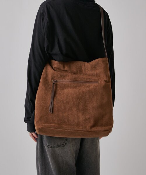 Un coeur（アンクール）の「【Un coeur】SUEDE DRAPE 2WAY TOTE（トートバッグ・メンズ・グレー/キャメル・FREE）」の7枚目の写真