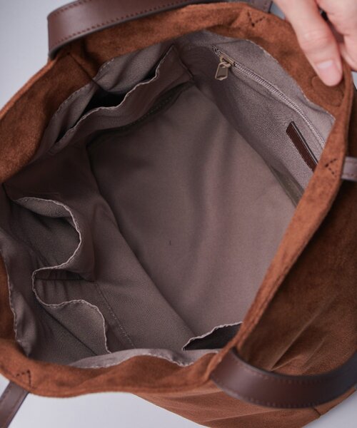 Un coeur（アンクール）の「【Un coeur】SUEDE DRAPE 2WAY TOTE（トートバッグ・メンズ・グレー/キャメル・FREE）」の14枚目の写真