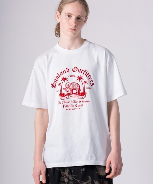 rehacer(レアセル)の「rehacer TEE : Sun Land TEE / サンランド T-shirt(Tシャツ/カットソー・メンズ・スミクロ/ピンク/ホワイト・X-LARGE/LARGE/MEDIUM/SMALL)」の11枚目の写真