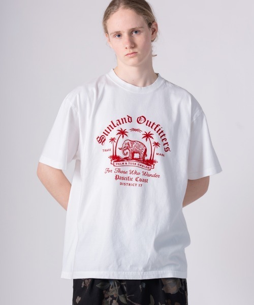 rehacer(レアセル)の「rehacer TEE : Sun Land TEE / サンランド T-shirt(Tシャツ/カットソー・メンズ・スミクロ/ピンク/ホワイト・X-LARGE/LARGE/MEDIUM/SMALL)」の12枚目の写真