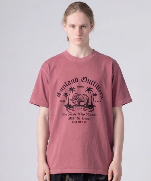 rehacer(レアセル)の「rehacer TEE : Sun Land TEE / サンランド T-shirt(Tシャツ/カットソー・メンズ・スミクロ/ピンク/ホワイト・X-LARGE/LARGE/MEDIUM/SMALL)」の6枚目の写真