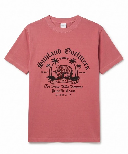 rehacer(レアセル)の「rehacer TEE : Sun Land TEE / サンランド T-shirt(Tシャツ/カットソー・メンズ・スミクロ/ピンク/ホワイト・X-LARGE/LARGE/MEDIUM/SMALL)」の9枚目の写真