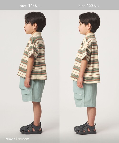 green label relaxing(グリーンレーベルリラクシング)の「【スタメンシリーズ】ボーダー ポロシャツ / キッズ 100cm-160cm(ポロシャツ・キッズ・ブラウン/ケリーグリーン/ネイビー・100cm/110cm/120cm/130cm/140cm/150cm/160cm)」の10枚目の写真