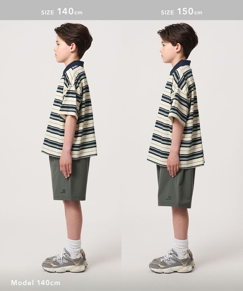green label relaxing(グリーンレーベルリラクシング)の「【スタメンシリーズ】ボーダー ポロシャツ / キッズ 100cm-160cm(ポロシャツ・キッズ・ブラウン/ケリーグリーン/ネイビー・100cm/110cm/120cm/130cm/140cm/150cm/160cm)」の15枚目の写真