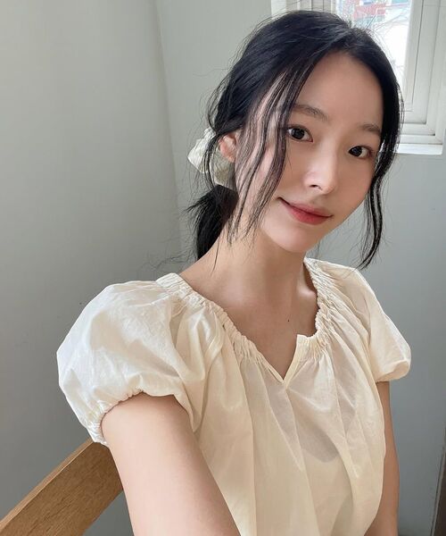 JULIAPEPE(ジュリアペペ)の「Amy Shirring Puff Blouse (Black)(シャツ/ブラウス・レディース・その他・FREE)」の9枚目の写真