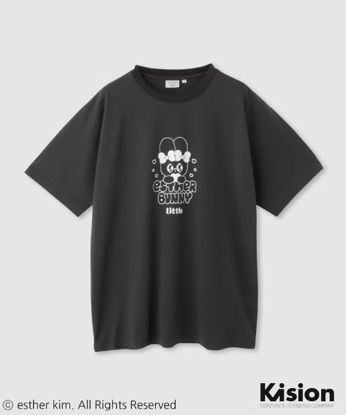 Mac-House(マックハウス)の「Esther Bunny エスターバニー ラバー×発泡プリント 半袖Tシャツ(Tシャツ/カットソー・レディース・グレー/パープル/ピンク・L/M)」の1枚目の写真