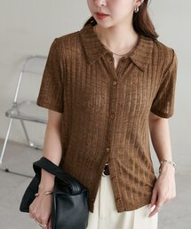 【WEB限定】シアー半袖カーディガン