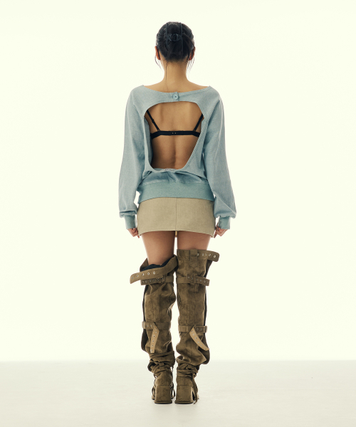 GILAARCHIVE(ギラアーカイブ)の「CUT OUT DOUBLE WAIST BUTTON SKIRTS_BEIGE(スカート・レディース・その他・MEDIUM/SMALL)」の3枚目の写真