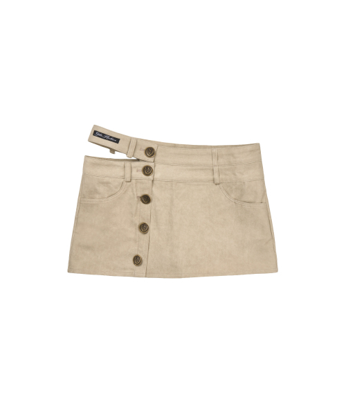 GILAARCHIVE(ギラアーカイブ)の「CUT OUT DOUBLE WAIST BUTTON SKIRTS_BEIGE(スカート・レディース・その他・MEDIUM/SMALL)」の4枚目の写真