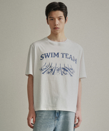 [コレクションライン] ヴィンテージスポーツウォッシュド半袖Tシャツホワイト