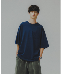 ANGLAN | Essential Pocket Half Tee - Navy(Tシャツ/カットソー)