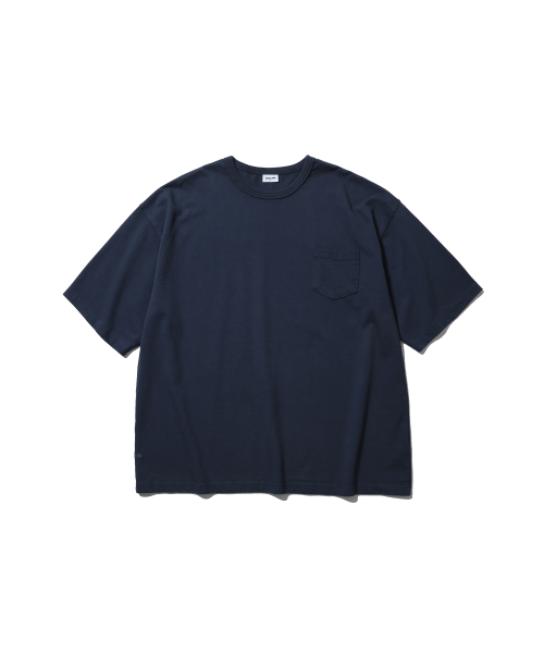 ANGLAN（アングラン）の「Essential Pocket Half Tee - Navy（Tシャツ/カットソー・メンズ・その他・1/2）」の2枚目の写真