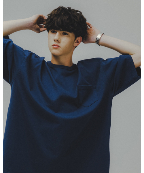 ANGLAN（アングラン）の「Essential Pocket Half Tee - Navy（Tシャツ/カットソー・メンズ・その他・1/2）」の7枚目の写真