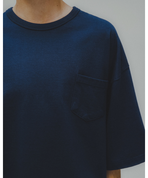 ANGLAN（アングラン）の「Essential Pocket Half Tee - Navy（Tシャツ/カットソー・メンズ・その他・1/2）」の8枚目の写真