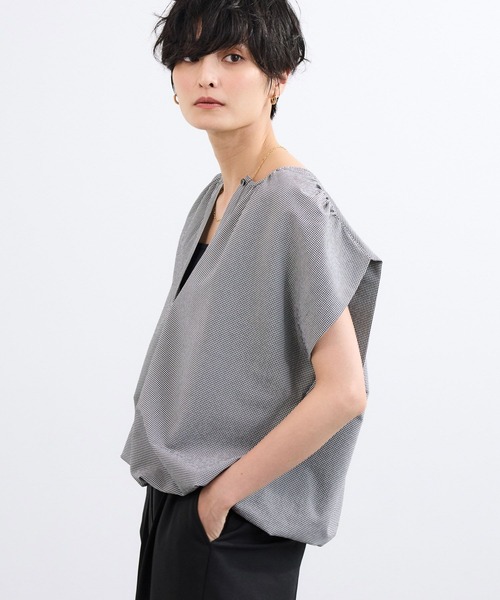 BARNYARDSTORM(バンヤードストーム)の「BARNYARDSTORM / エアリーサッカーバルーンブラウス【吸水速乾/JAPAN FABRIC】(シャツ/ブラウス・レディース・ブラック/ホワイト・FREE)」の21枚目の写真
