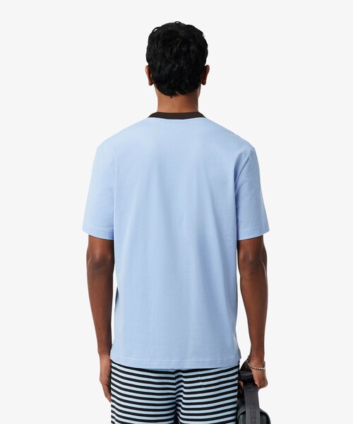 LACOSTE(ラコステ)の「配色ネックリブリンガーネックTシャツ(Tシャツ/カットソー・メンズ・オフホワイト/ライトブルー/オレンジ・2/3/5/4)」の18枚目の写真