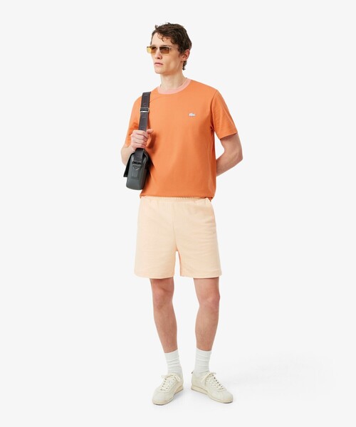 LACOSTE(ラコステ)の「配色ネックリブリンガーネックTシャツ(Tシャツ/カットソー・メンズ・オフホワイト/ライトブルー/オレンジ・2/3/5/4)」の4枚目の写真