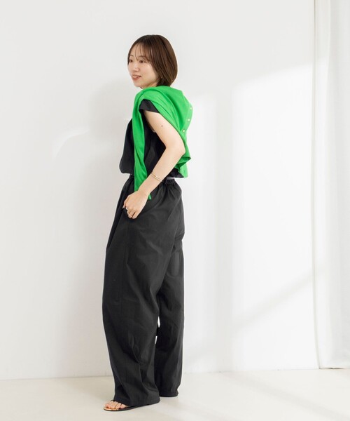 NOLLEY’S(ノーリーズ)の「ウォッシャブルギャザー2WAYオールインワン(つなぎ/オールインワン・レディース・ベージュ/ブラック・38)」の14枚目の写真