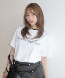 JOSE MOON | RINGER T-SHIRT with PEARL/リンガーTシャツウィズパール(Tシャツ/カットソー)