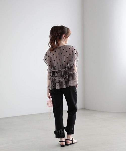 M y u(ミュー)の「フラワーブーケドットブラウス(シャツ/ブラウス・レディース・GRAY/WHITE/BLACK・ML)」の14枚目の写真