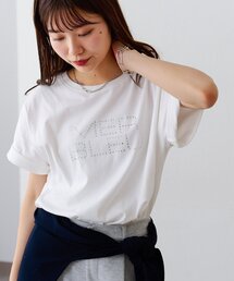 ラインストーンロゴTシャツ